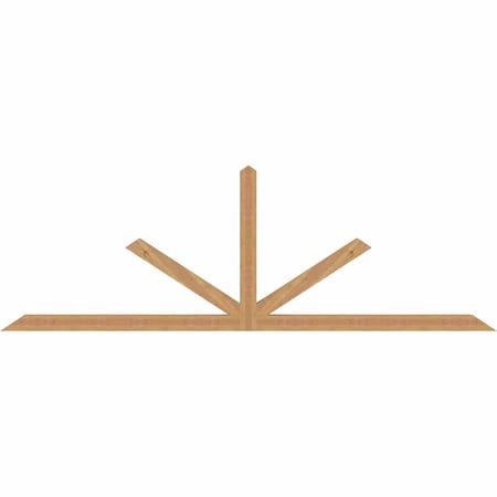 Ekena Millwork Saratoga Timber Gable Bracket, Western Red Cedar, 108"W x 36"H x 3 1/2"D x 3 1/2"F, 8/12 Pitch GBW108X36X0404SAR00SWR